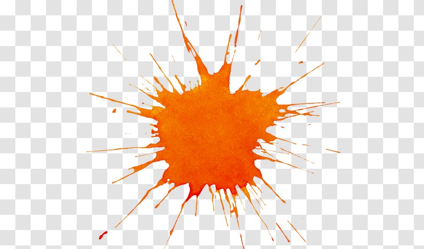 Watercolor Painting Orange Battle Park Paintball - Royaltyfree - Splat Image Transparent PNG