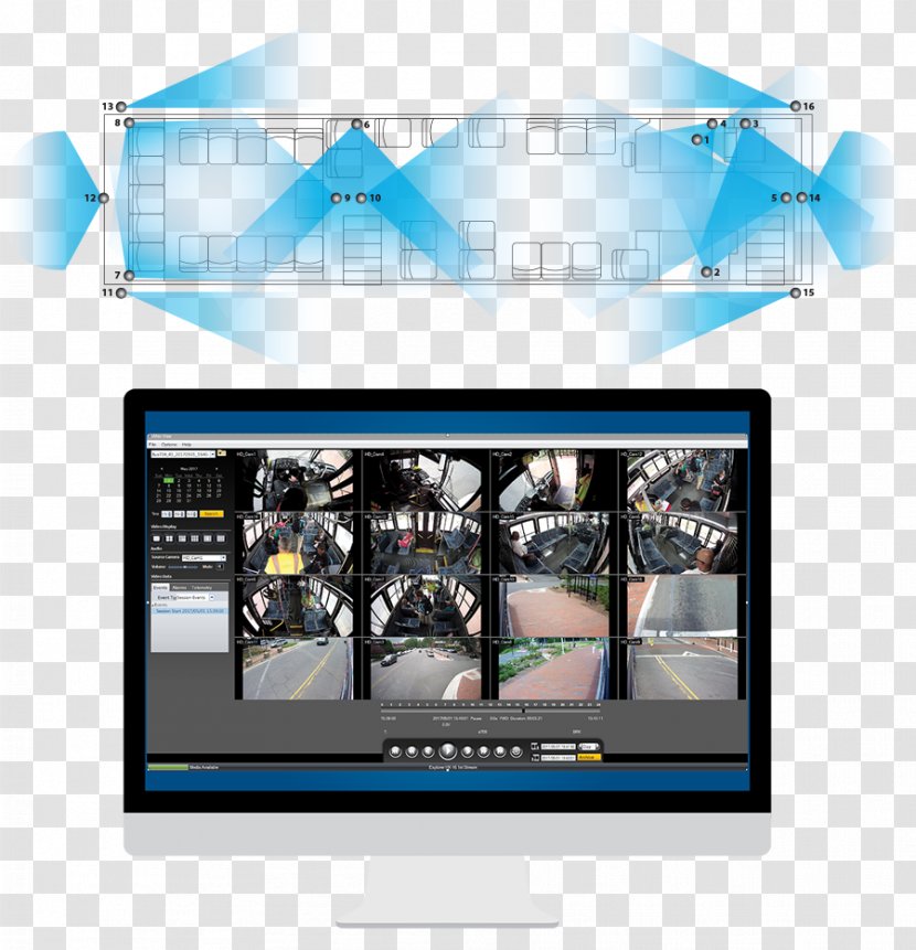 Video Closed-circuit Television Surveillance Wireless Security Camera Computer Monitors - School Bus Driver Safety DVD Transparent PNG