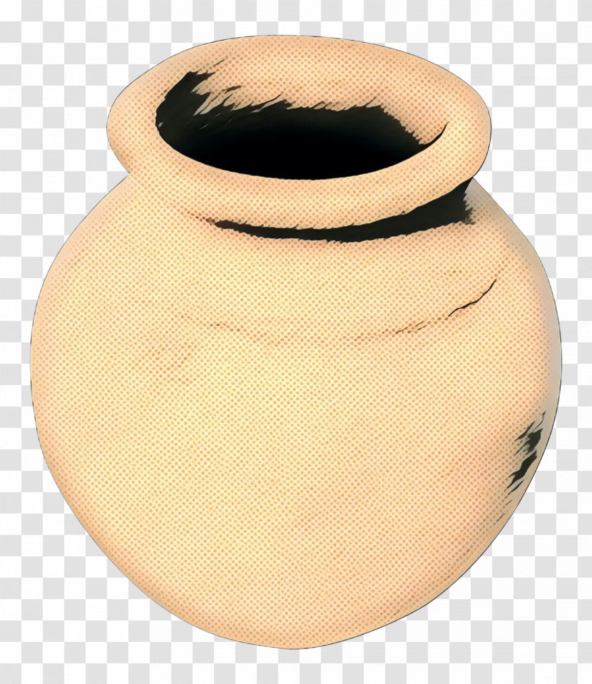 Beige Ceramic Urn Artifact Vase Transparent PNG