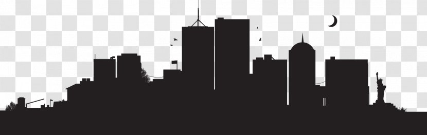 New York City Skyline Clip Art - Building Silhouette Transparent PNG