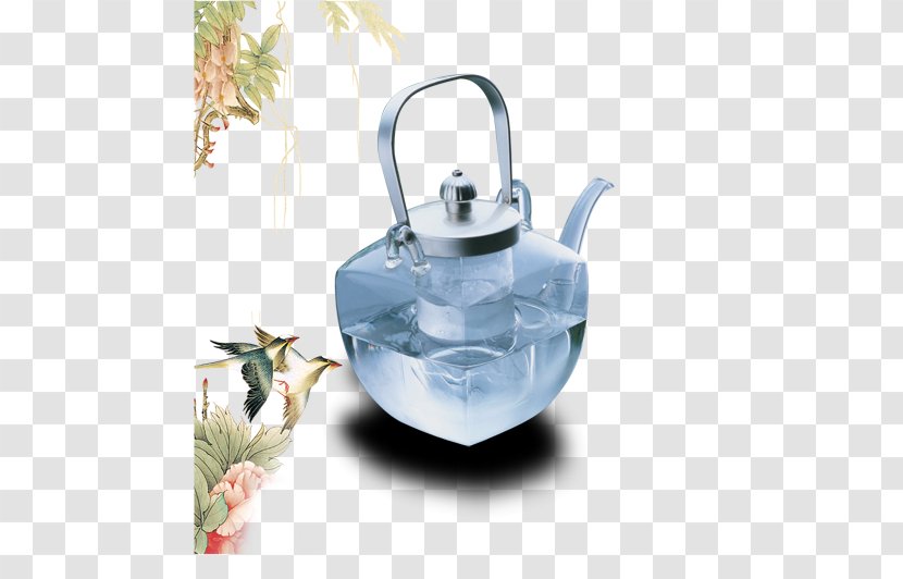 Moutan Peony Chinese Painting - Stovetop Kettle - Ice Transparent PNG