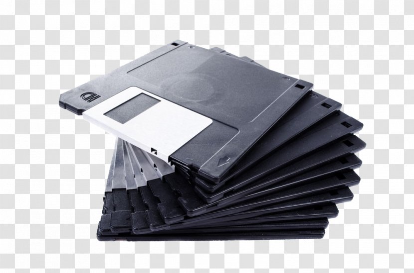 Floppy Disk Data Storage Hard Drive Backup - Computer - Black Office Folder Transparent PNG