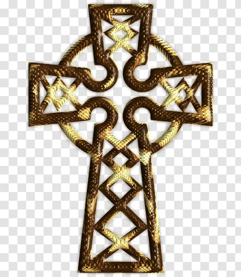Crucifix 01504 Brass Transparent PNG