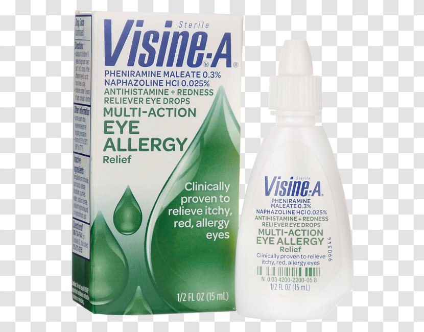 Visine Tears Dry Eye Relief Allergy Drops & Lubricants Artificial - Advanced Rednessirritation Transparent PNG