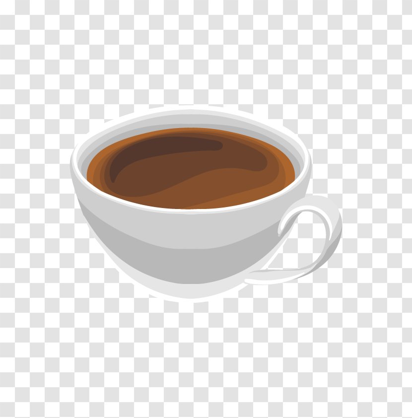 White Coffee Doppio Espresso Ristretto - Vector Cup Transparent PNG
