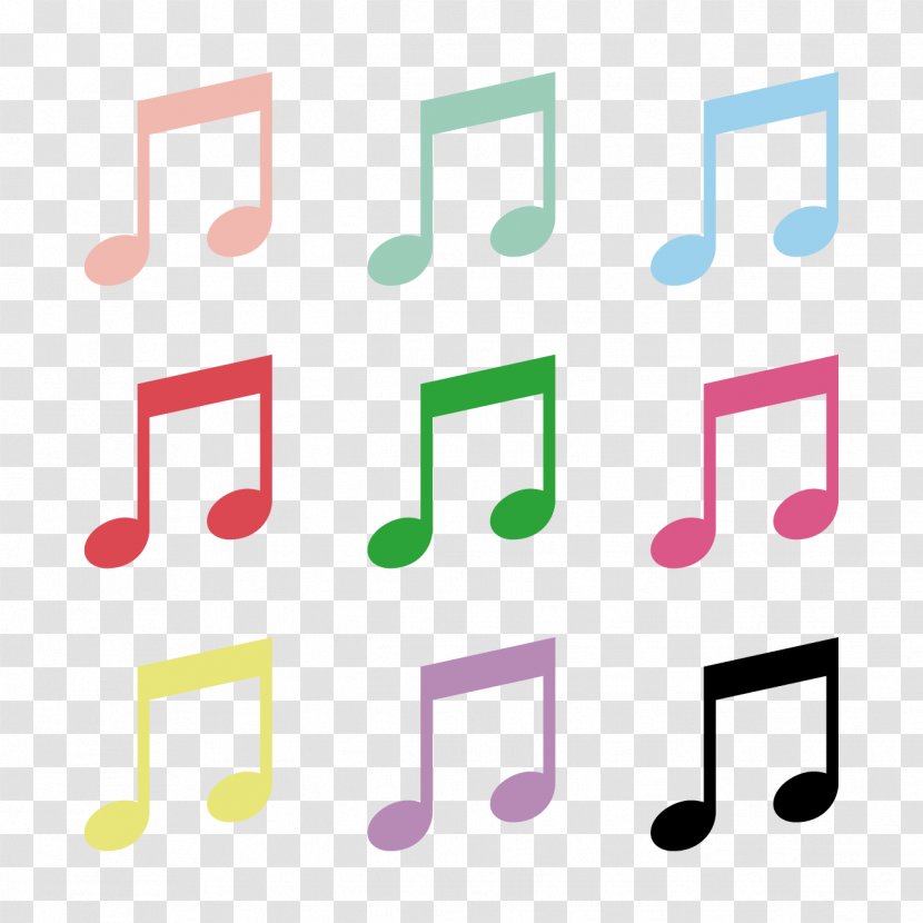 Musical Note Vector Graphics Illustration - Watercolor Transparent PNG