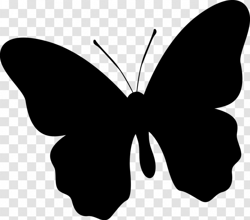 Brush-footed Butterflies Clip Art Silhouette Leaf Black M - Insect - White Transparent PNG