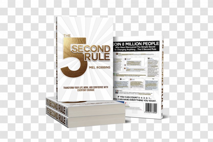 The 5 Second Rule Brand Font - Mel Robbins - Stacked Books Transparent PNG