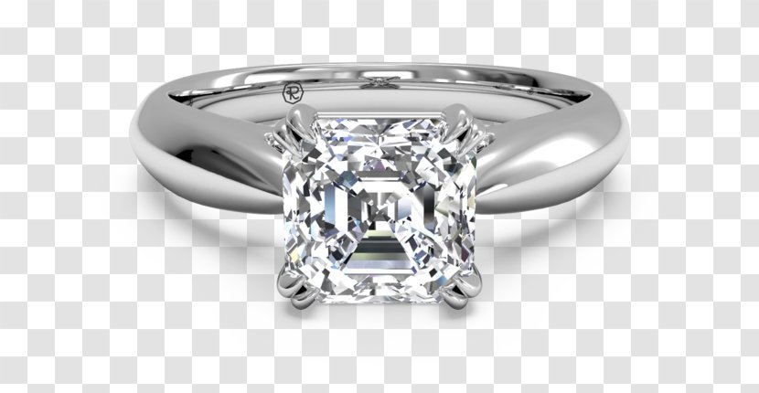 Diamond Wedding Ring Engagement Solitaire - Metal Transparent PNG