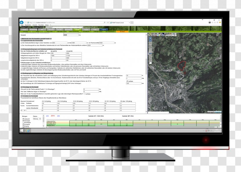 Computer Monitors Software Geographic Information System Forest Management - Mapping Transparent PNG