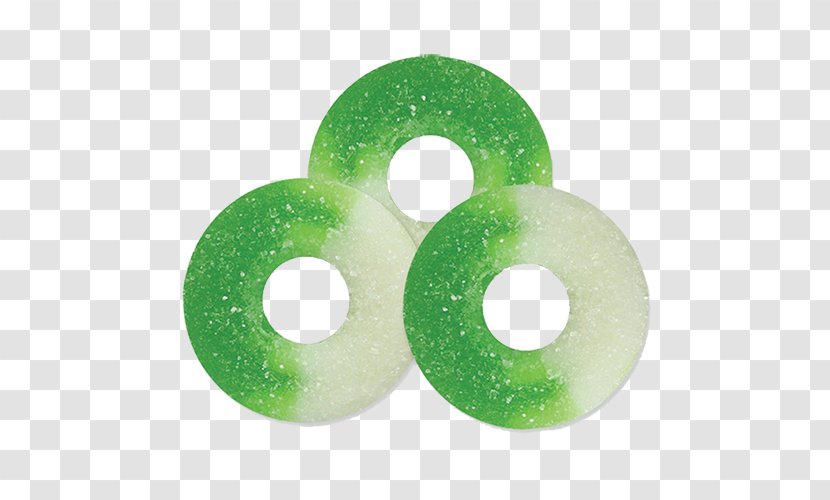 Gummi Candy Apple Rings Sour Green - Gemstone Transparent PNG