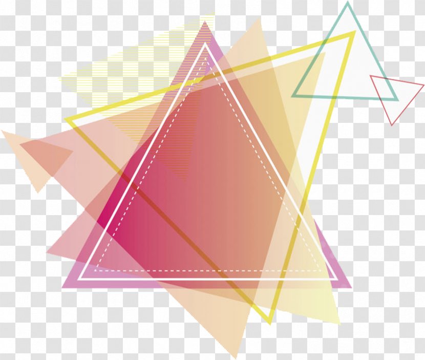 Triangle Drawing Red - Yellow Transparent PNG