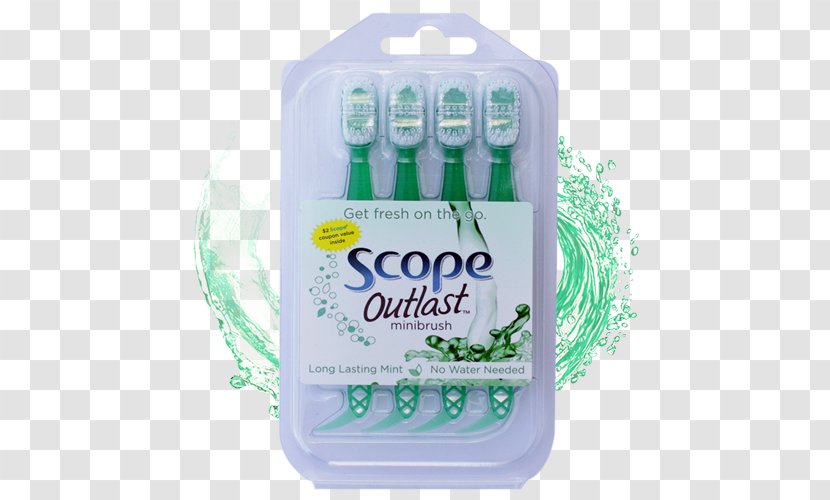 Mouthwash Scope Outlast Minibrush Crest Toothbrush - Backpacking Transparent PNG