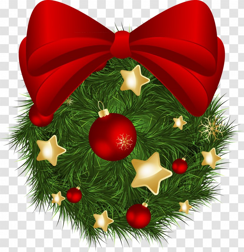 Christmas Ornament Clip Art - Decoration - Wreath Picture Material Transparent PNG