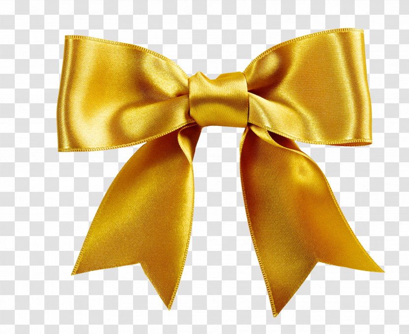 Shoelace Knot Gift Ribbon Gold - Gratis - Golden Bow Transparent PNG