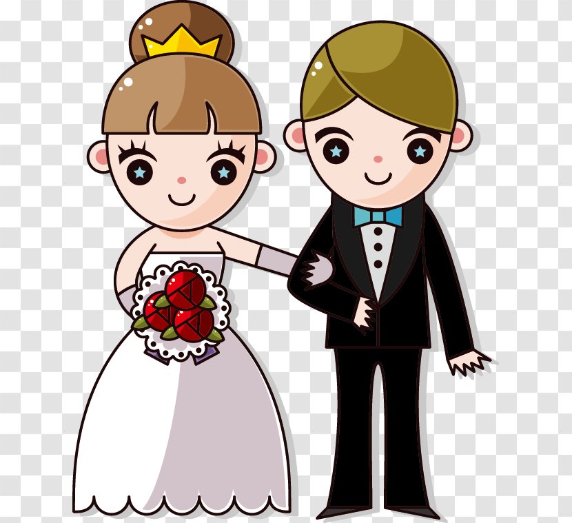 Wedding Invitation Bridegroom - Tree - Cartoon Couple Element Transparent PNG