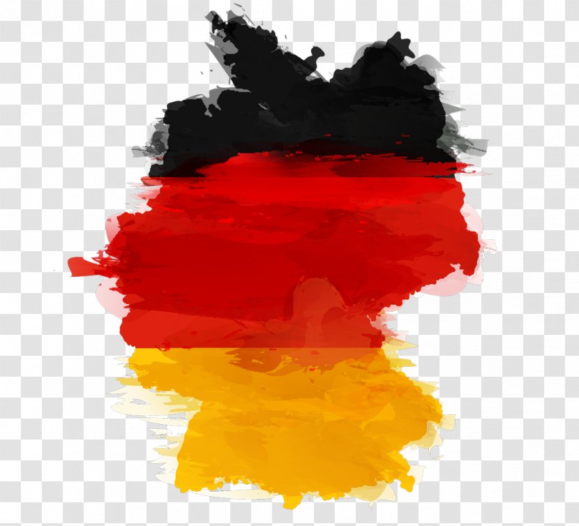 Flag Of Germany Silhouette Map - Royaltyfree Transparent PNG
