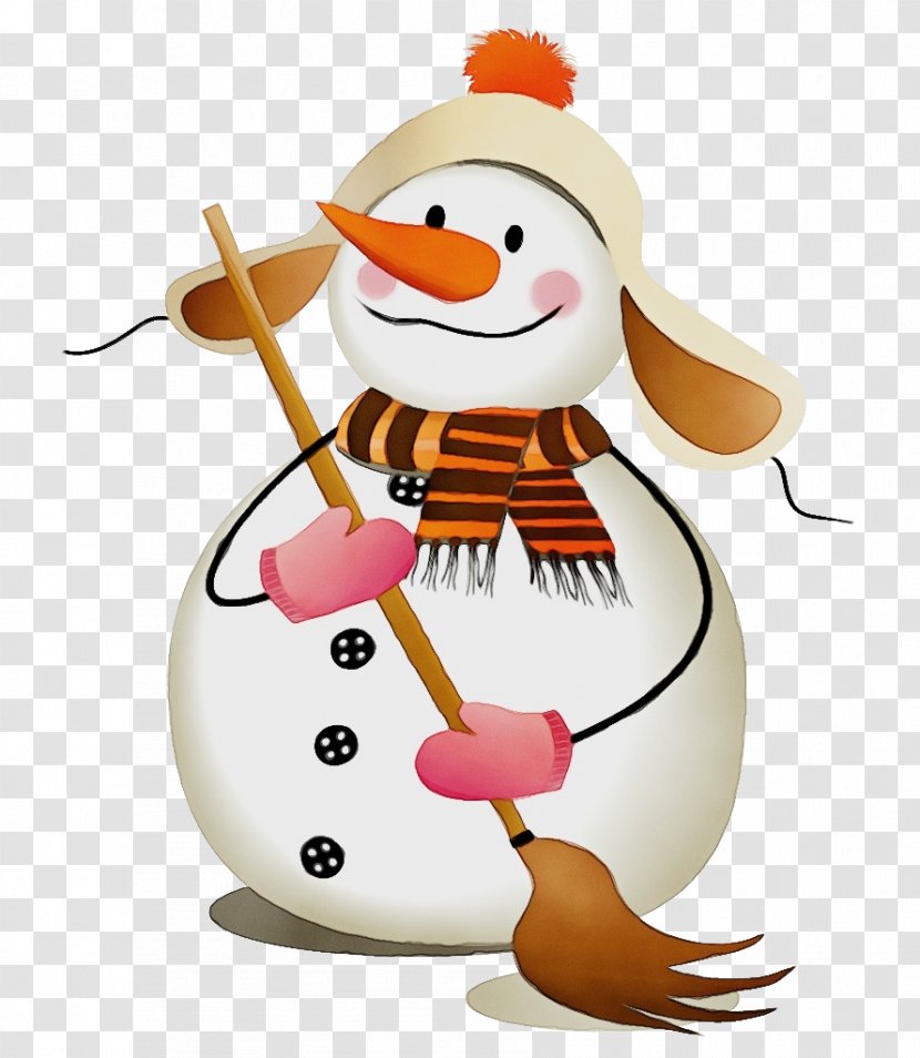 Snowman - Wet Ink - Cartoon Transparent PNG