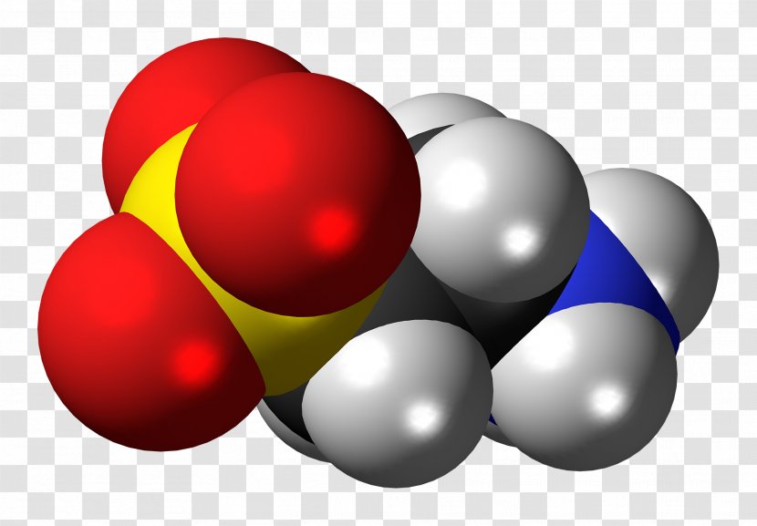 Taurine Sulfonic Acid Space-filling Model Zwitterion - Christmas Ornament - Amine Transparent PNG