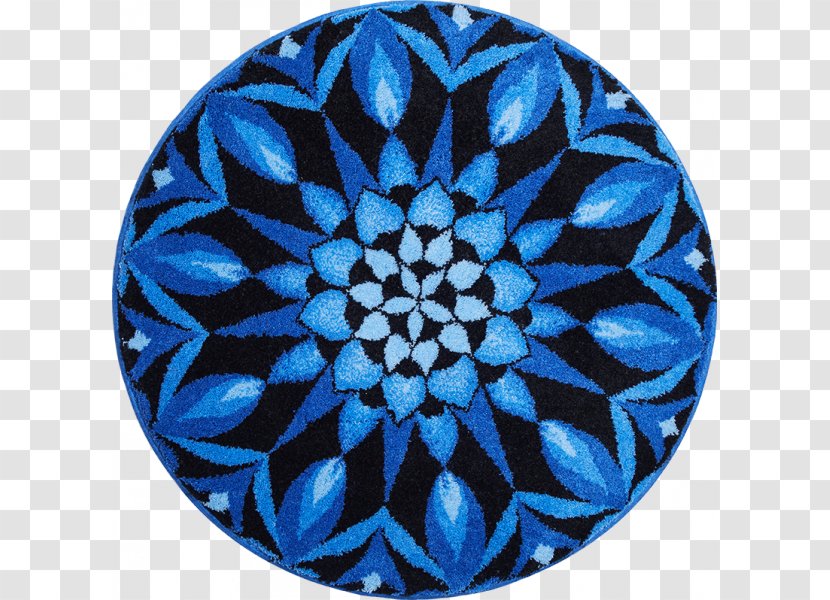 Mandala Blue Carpet Diameter Beige - De Transparent PNG