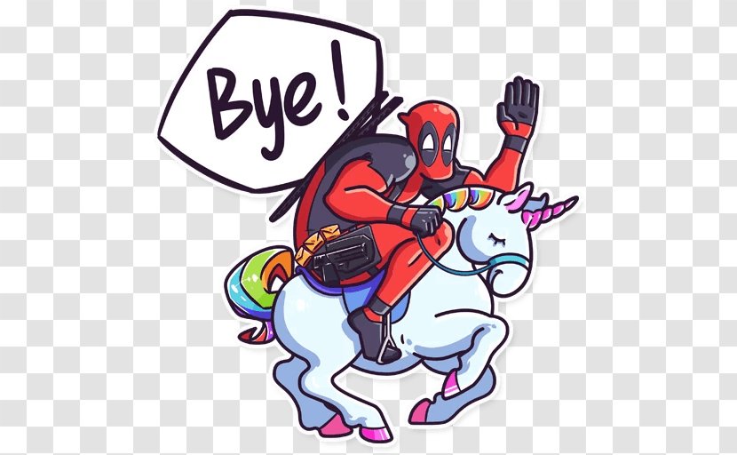 Deadpool Sticker Telegram Marvel Comics - Heart - Cartoon Transparent PNG