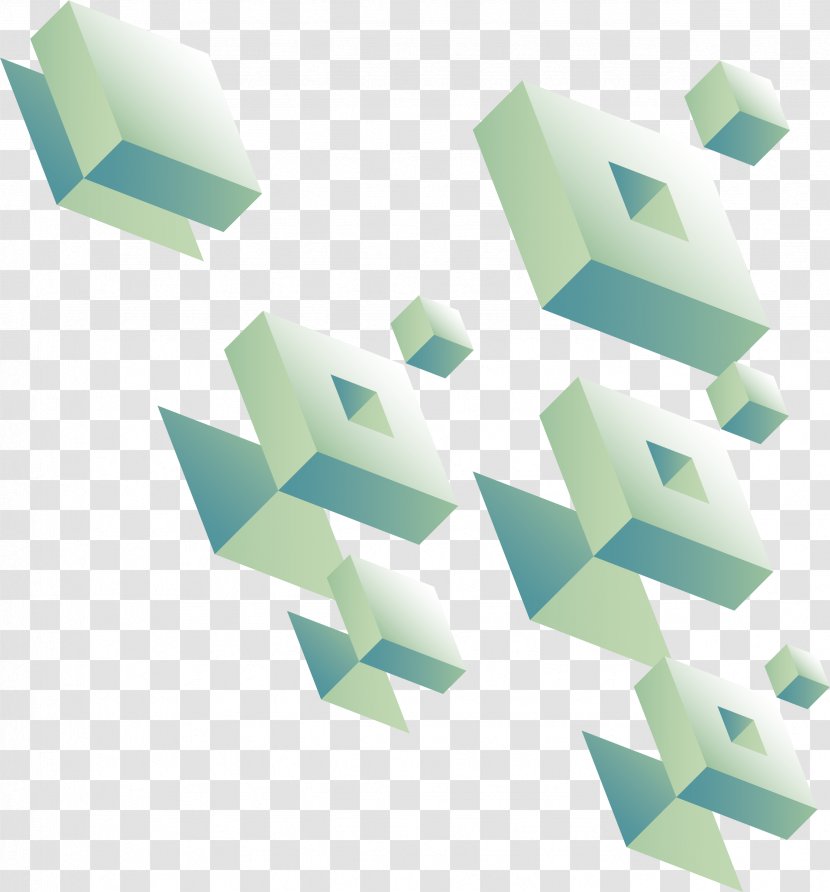 Cube Geometry Three-dimensional Space - 3d Computer Graphics - Floating Transparent PNG