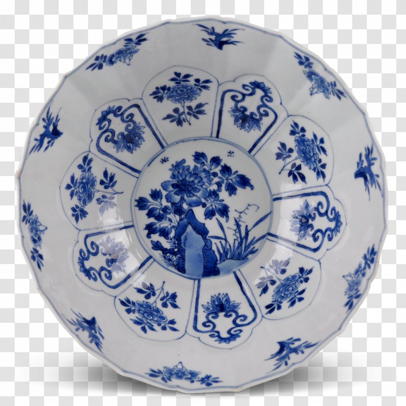 Plate Blue And White Pottery Ceramic Cobalt Platter Transparent PNG
