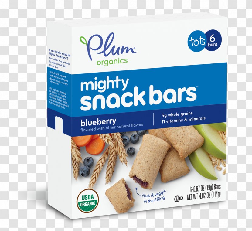 Organic Food Baby Bar Breakfast Cereal - Vegetable - Plum Transparent PNG