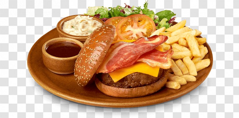 French Fries Hamburger Barbecue Full Breakfast Sandwich - Carne Asada Transparent PNG