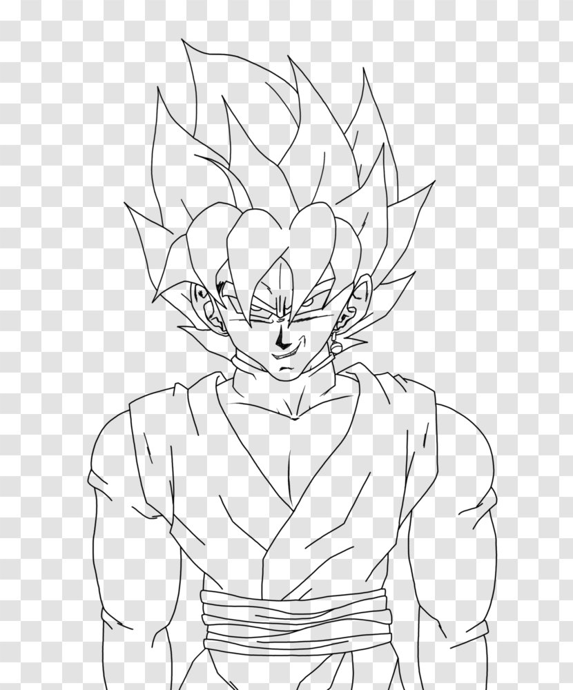 Line Art Goku Black Chi-Chi Drawing - Cartoon Transparent PNG