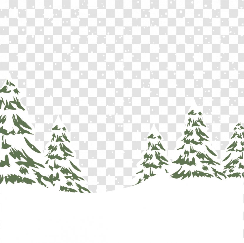 Snow Trees Vector Material - Border - Royalty Free Transparent PNG