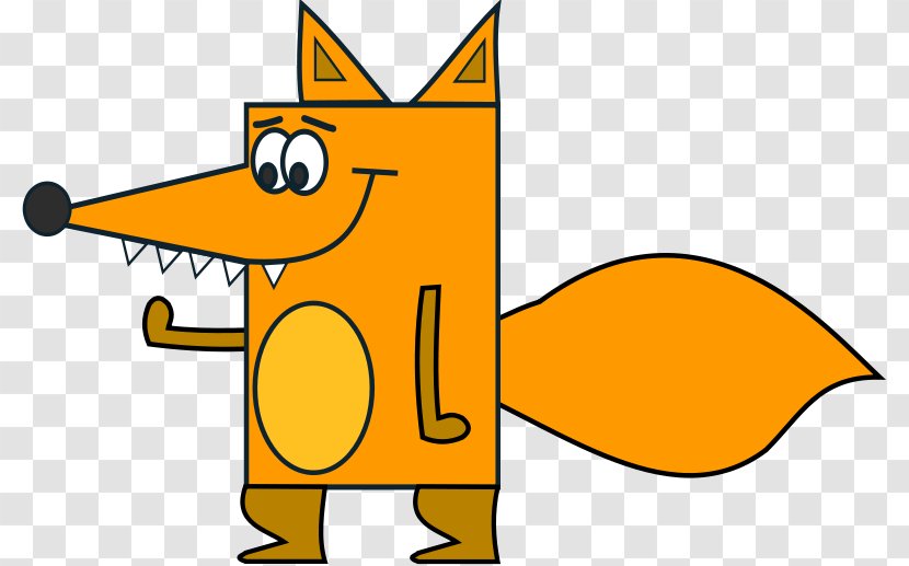 Cartoon Fox Clip Art - Yellow - Free Clipart Transparent PNG