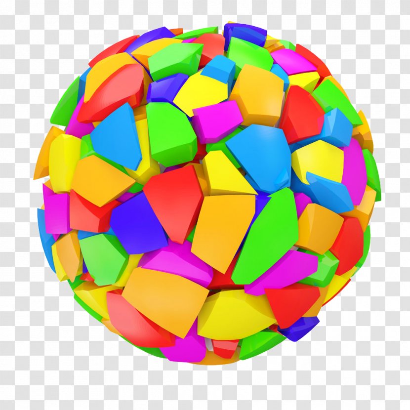 Geometry Circle Color - Yellow - Geometric Blocks Of Ball Transparent PNG