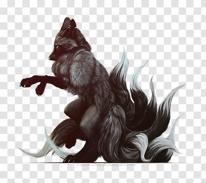 Kitsune Legendary Creature Drawing Art Monster - Fox Transparent PNG