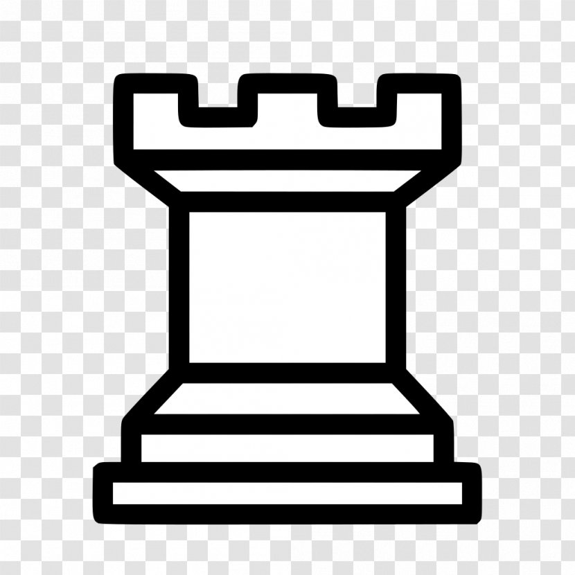 Chess Piece Rook White And Black In Pawn - Versus Endgame - Hintergrund Transparent PNG