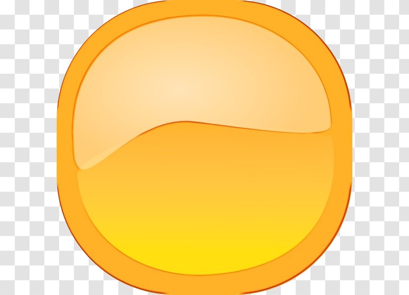 Watercolor Cartoon - Oval - Orange Transparent PNG