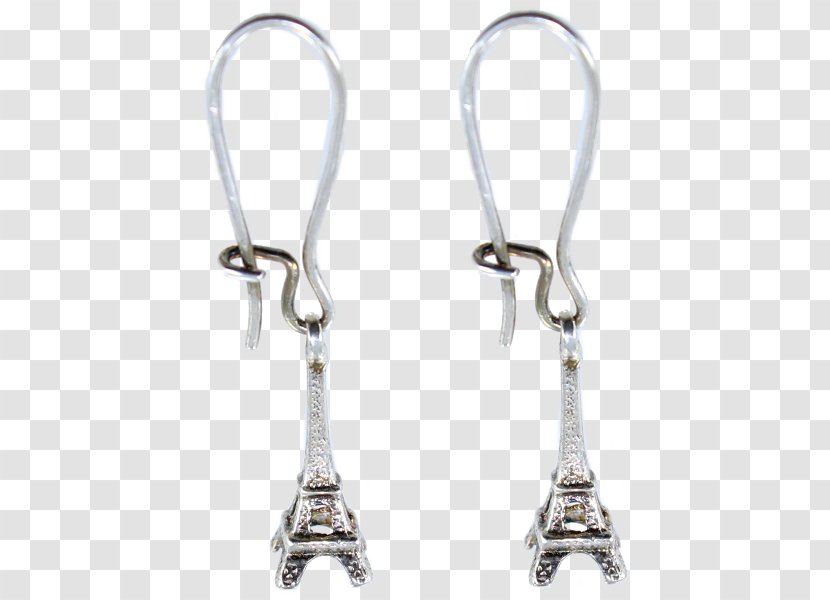 Earring Eiffel Tower Seine Silver Bateau Mouche Transparent PNG