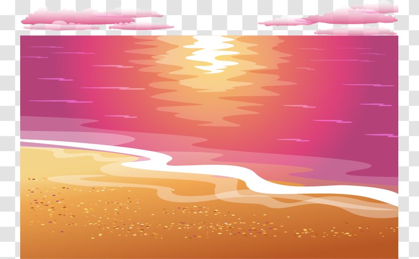 Beach Animation Summer - Yellow - Cartoon Transparent PNG