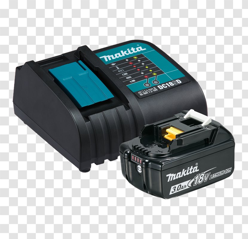 Battery Charger Makita Lithium-ion Power Tool - Measuring Instrument Transparent PNG