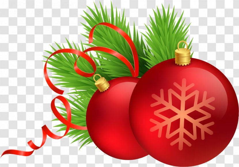 Cartoon Red Ball - Christmas - Gules Transparent PNG