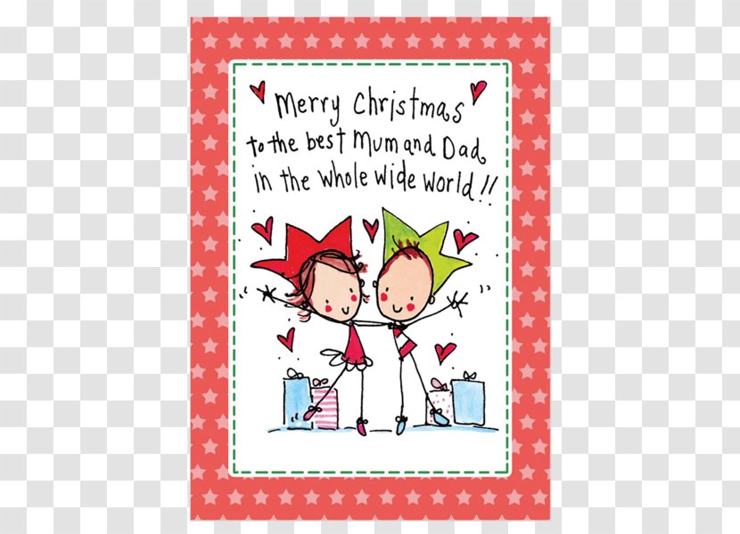 Christmas Card Greeting & Note Cards Father Mother - Mum And Dad Transparent PNG