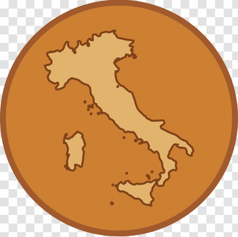 Italy Bronze Medal Map Wikimedia Commons - Organism Transparent PNG