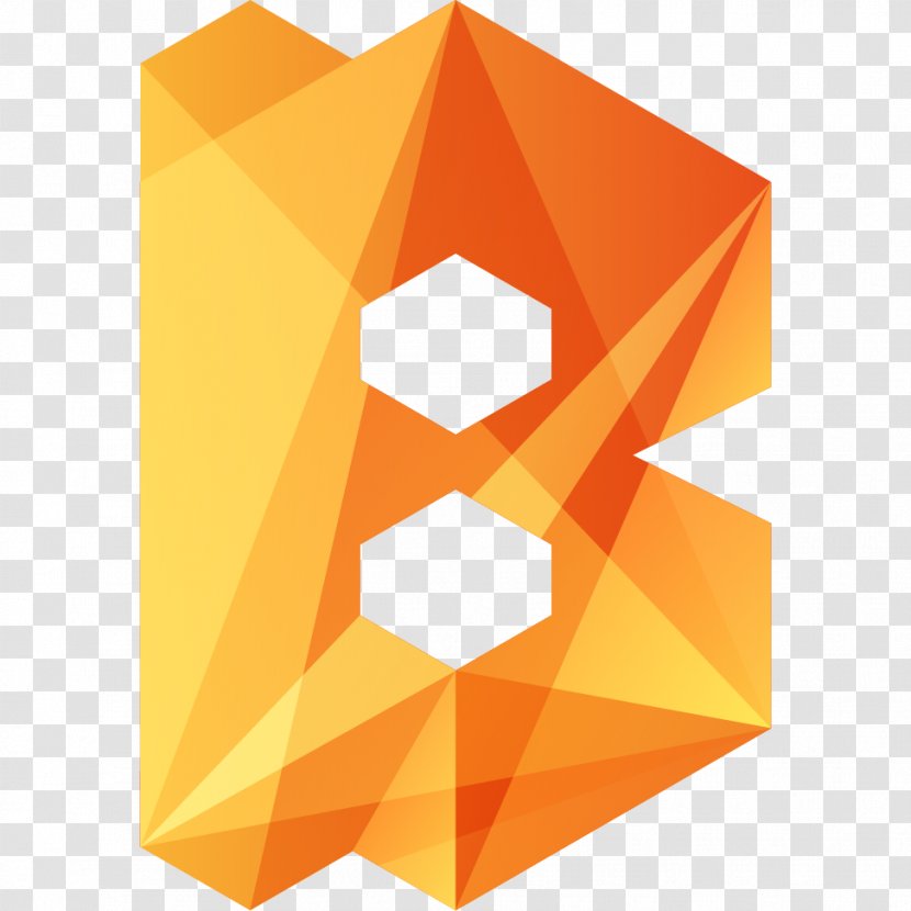 Letter B X - Rectangle - Orange Irregular Transparent PNG