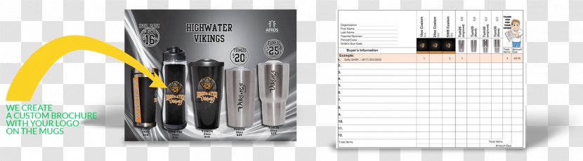 Mug Tumbler Fundraising Travel Brand - Order FOrm Transparent PNG