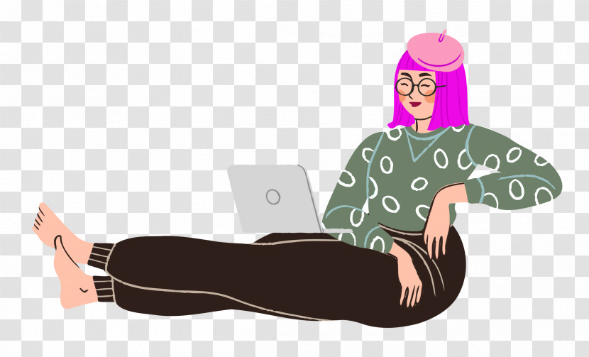 Relaxing Lady Woman Transparent PNG