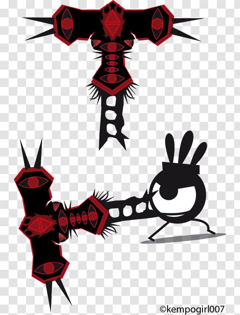 Patapon 3 Weapon Drawing Silhouette - Supernatural Creature - Said It Was Pyramid Transparent PNG