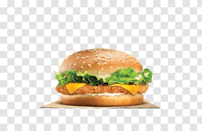 Hamburger Chicken Sandwich Cheeseburger Crispy Fried - Burger King Transparent PNG