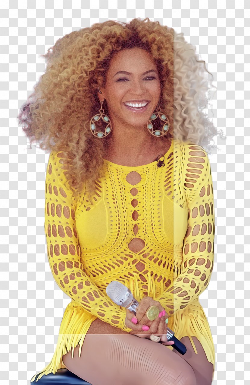 Hair Clothing Yellow Hairstyle Wig - Outerwear Long Transparent PNG