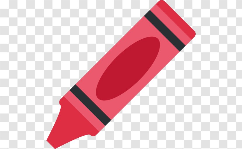 Emoji Crayon Colored Pencil Pastel - Red - CRAYONS Transparent PNG