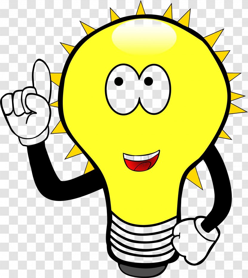 Incandescent Light Bulb Lamp Clip Art - Smile Transparent PNG